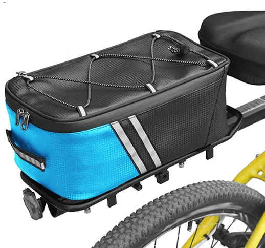 Borsa portabagagli bici 7L Borsa posteriore per bicicletta Borsa portabici resistente all'...