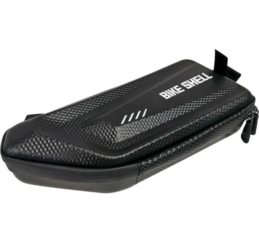 Borsa Portaoggetti da Sottocanna Bicicletta 26x10x4 cm Doppia Tasca Rigida Effetto Carboni...