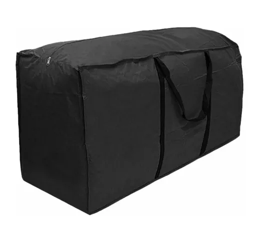 Borsa portaoggetti leggera per cuscini per mobili da giardino F: 173 x 76 x 51 cm nero