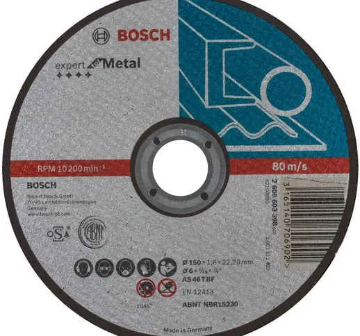 Accessories BOS-2608603398 2608603398-DISCO abrasivo de corte recto expert metal: 150X1,6M...