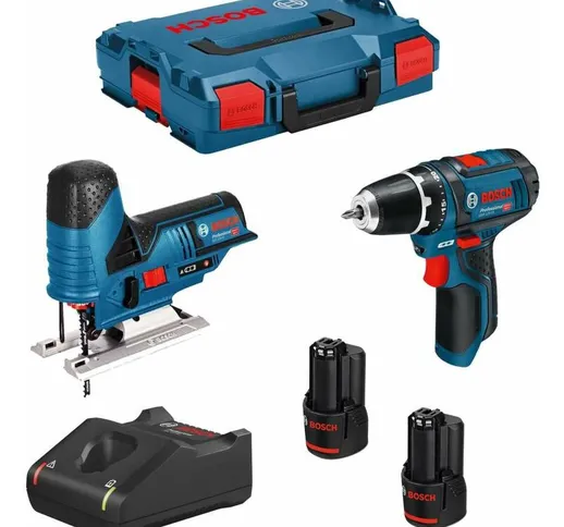 Bosch Kit 12V B12GSTGSR2bat3a-40 (gsr 12V-15 + gst 12V-70 + 2 x 3,0 Ah + GAL12V-40 + L-Box...