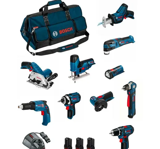 BOSCH Kit BMKB10-28AD3 (GSR12V-15+GDR12V-105+GKS12V-26+GWS12V-76+GST12V-70+GOP12V-28+GSA12...