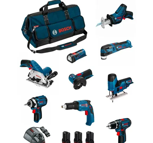 BOSCH Kit BMKB9-28AD3 (GSR12V-15+GTB12V-11+GDR12V-105+GWS12V-76+GST12V-70+GKS12V-26+GOP12V...