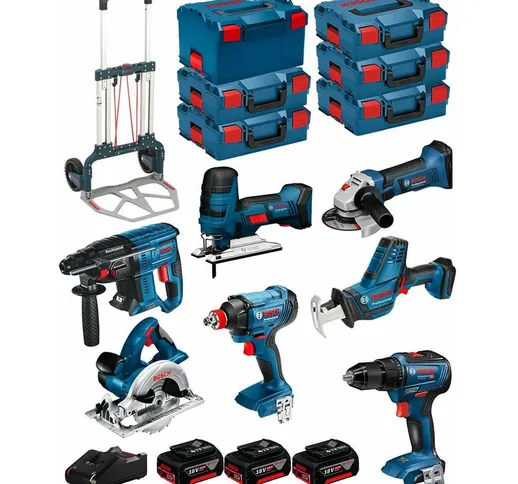 BOSCH Kit 18V BK701 (GST18V-LIS+GKS18V-LI+GBH18V-21+GWS18-125V-LI+GSR18V-55+GSA18V-LIC+GDX...