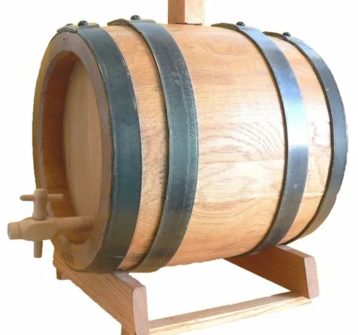 Botte per vino e invecchiamento alcolici in legno rovere resistente -4 litri