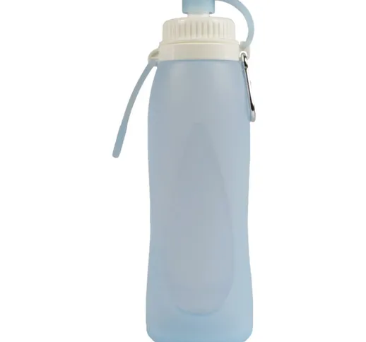 Bottiglia d'acqua pieghevole da 500 ml Bottiglia d'acqua pieghevole in silicone Bottiglia...