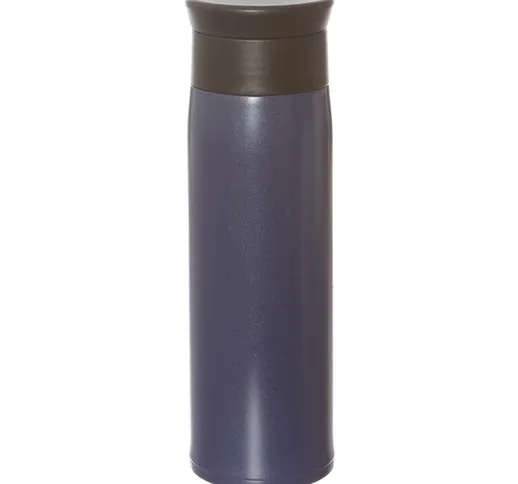 Bottiglia termica da 500 ml In acciaio, con decoro blu