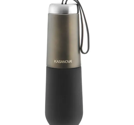 Kasanova - Bottiglia termica In acciaio inox, da 0,5 litri nero