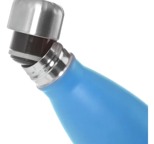 Bottiglia termica lettera A in acciaio inox, da 500 ml azzurro