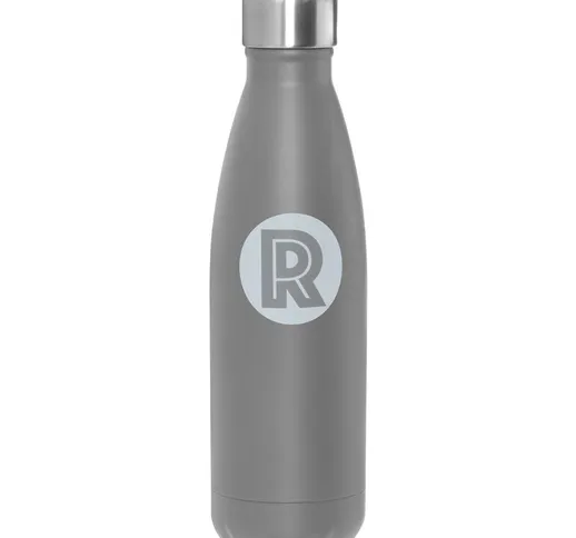 Bottiglia termica lettera R in acciaio inox, da 500 ml grigio