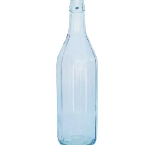 Bottiglia per acqua costolata trasparente - capacità lt.1