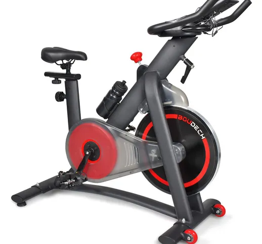 Bici da Spinning EDGE 1600 con volano da 16kg resistenza magnetica display LCD e cardiofre...