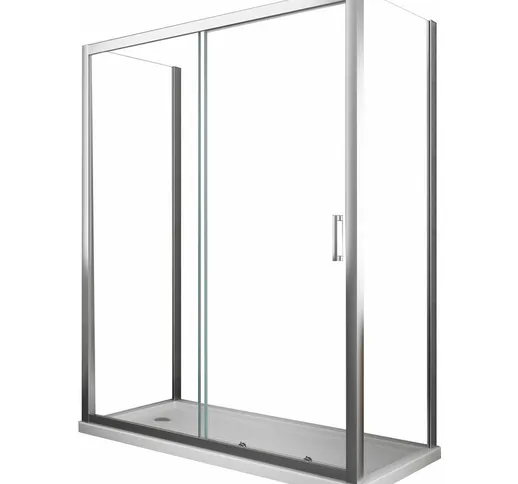 BOX CABINA DOCCIA 3 LATI 2 FISSI E UNO SCORREVOLE 67,5-70x155-160x67,5-70