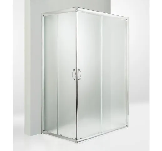 Box doccia 3 lati porta scorrevole 60x65x60 cm opaco