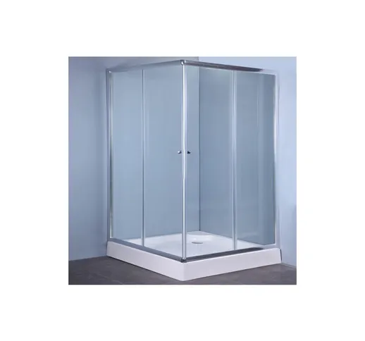 Box doccia angolare linea IGLO4 altezza 185 cm, cabina doccia bagno con cristallo traspare...