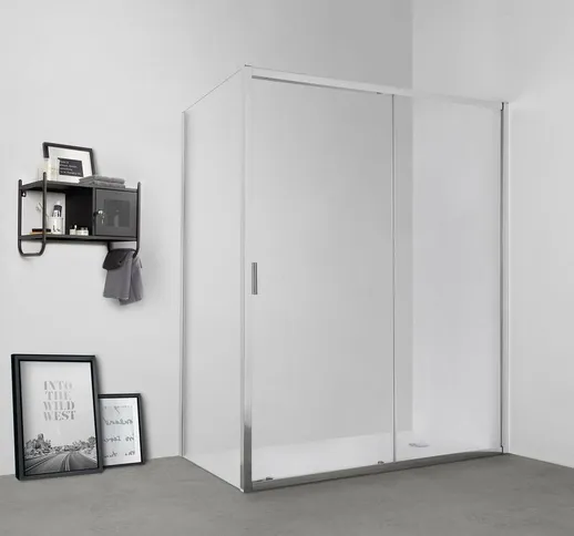 Box doccia TOKYO porta scorrevole rettangolare 160x70 cm altezza 200 cm cristallo 6 mm