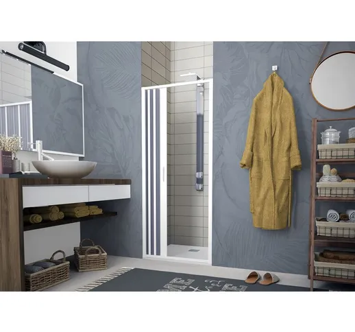 Porta doccia soffietto per box doccia nicchia profilo riducibile 60/140 cm pvc misura: 120...