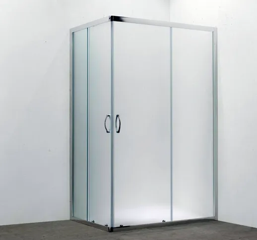 Box doccia rettangolare 70x100 in cristallo da 6 mm Texture Opaco apertura angolare