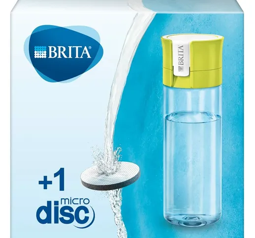 Borraccia filtrante per acqua, Lime (0.6l) - incl. 1 filtro MicroDisc per la riduzione di...