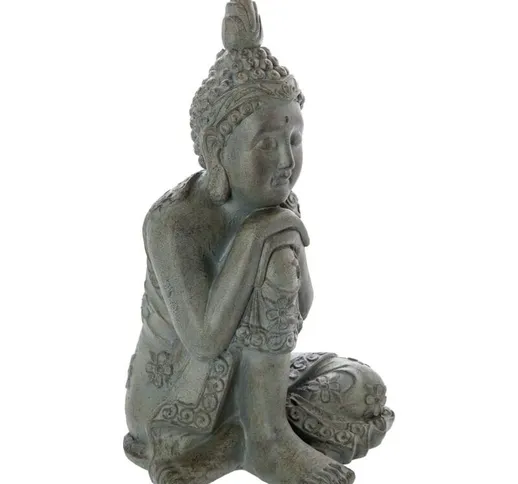 Buddha seduto h55 - buddha seduto, ossido di magnesio, altezza 55 cm Atmosphera créateur d...