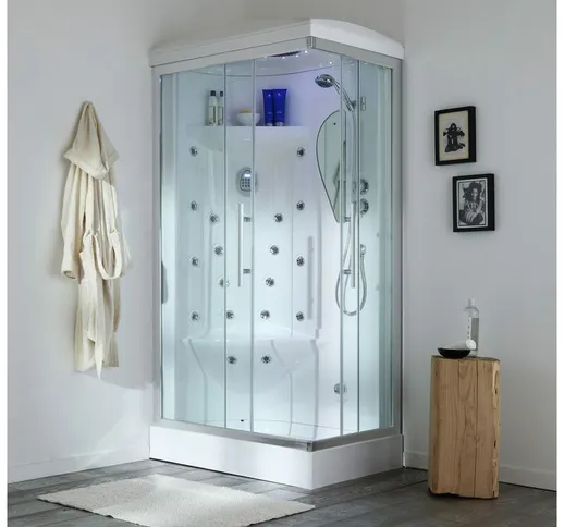 Cabina doccia multifunzione 70X110 sinistra con bagno turco iride