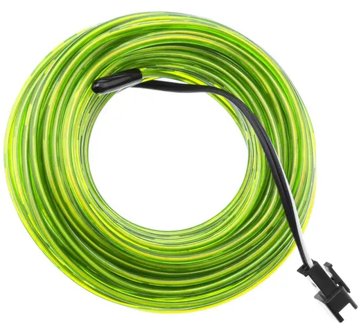 Cavo elettroluminescente da 2,3 mm con alimentatore giallo da 10 metri - Cablemarkt