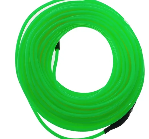 Cavo elettroluminescente da 2,3 mm con alimentatore verde da 10 metri - Cablemarkt