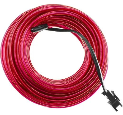 Cavo elettroluminescente da 2,3mm con alimentatore rosa 10 metri - Cablemarkt