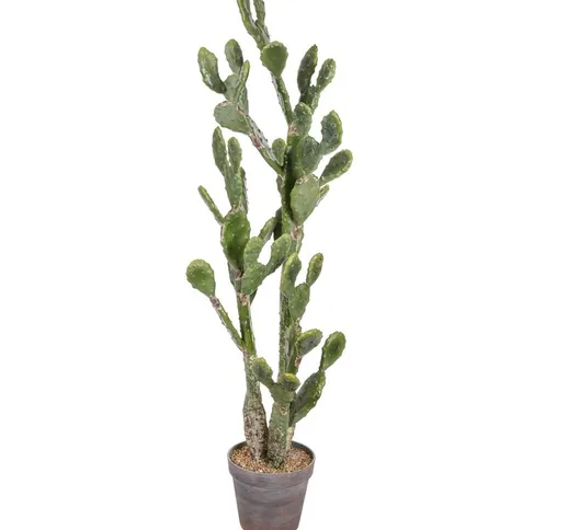Cactus Opunthia Artificiale con Vaso Altezza 130 cm
