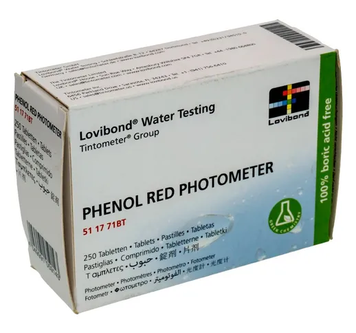 Lovibond - Phenol della scatola reattiva Fotografo rosso. 250 voi. .