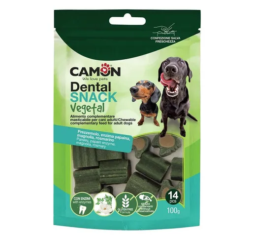 Camon Dental Snack Vegetal Enzybites per Cani da 100 gr