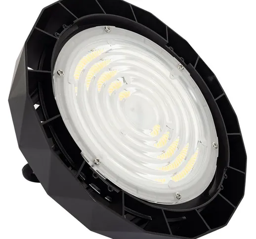 Campana led Industriale ufo hbs 150W 190lm/W lifud Regolabile 0-10V Bianco 6000K 90° - Bia...