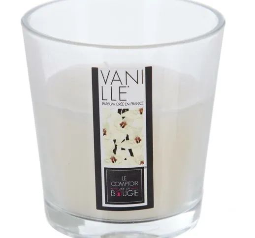 Candela di vetro profumata alla vaniglia 90g - candela profumata alla vaniglia, vaso di ve...