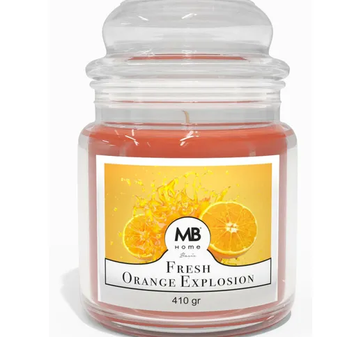 Candela Profumata 410 Gr In Cera Vegetale Vasetto In Vetro Fresh Orange Explosion