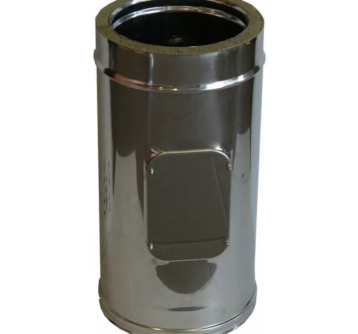 Canna fumaria -tubo con porta d'ispezione doppia parete acciaio inox diametro (mm): 250-30...