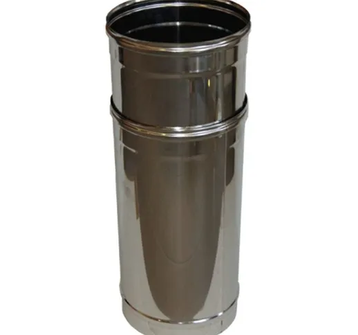 Tecnometal - Canna fumaria - tubo telescopico acciaio inox 304 per scarico fumi diametro (...