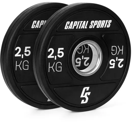 capital_sports, Sports Elongate 2020, Bumper Plates 2 x 2,5 kg, gomma dura 50,4mm
