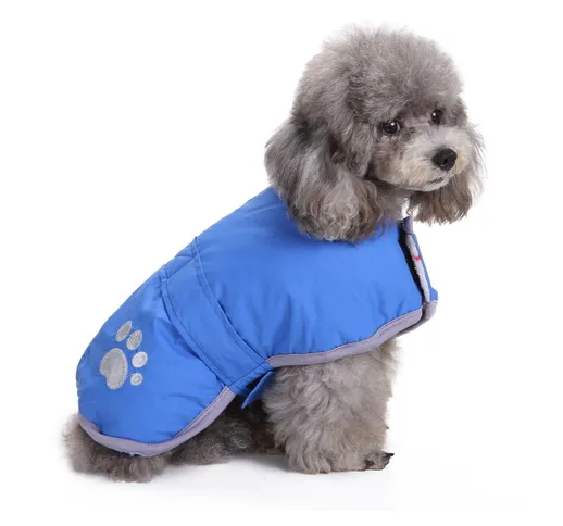  - Cappotto invernale per cani in pile reversibile, caldo e impermeabile, i vestiti invern...