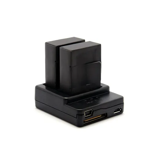 Caricabatterie USB a doppia batteria per Gopro HD Hero 3 3+ AHDBT-201 301,modello: nero