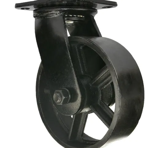 Carrello a rotelle mine'noir D.150 con base girevole, altezza 195 mm Cime