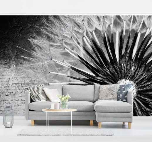 Micasia - Carta da parati adesiva fiori - Dandelion Black & White Dimensione HxL: 320cm x...