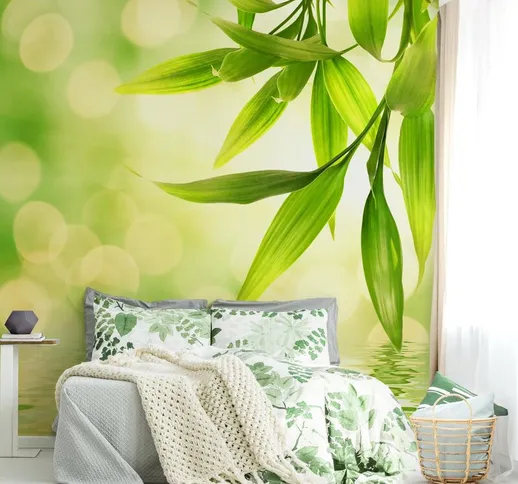  - Carta da parati adesiva fiori - Verde Ambiance I - Formato quadrato Dimensione H×L: 240...