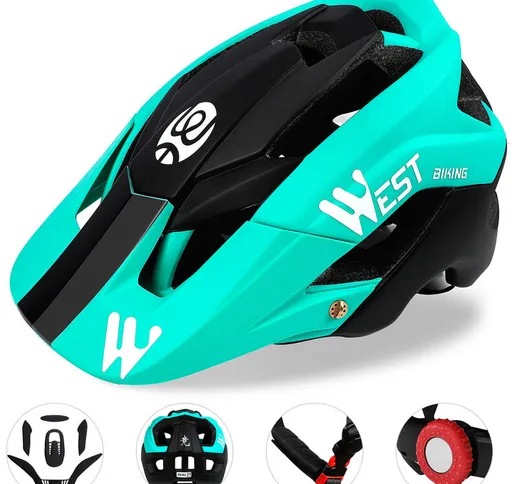 Casco da bici leggero con morbido rivestimento interno rimovibile e visiera Regolabile Uom...