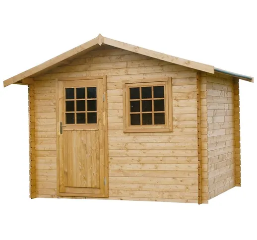 Casetta in legno da giardino 310x210 cm 7mq blockhaus 25 mm mod.LUCCA. Ideale per protegge...
