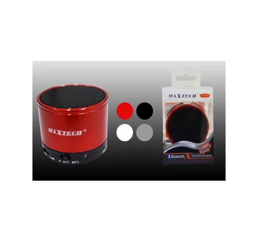 Trade Shop - Cassa Bluetooth Portatile Speaker Fm Aux Usb Tf Microfono 3w Maxtech Ca-bt001