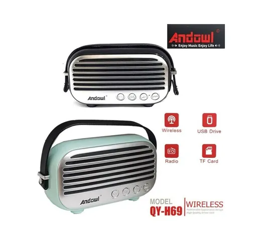 Cassa Speaker Wireless Portatile Ricaricabile Micro Sd Usb Bluetooth Radio Fm