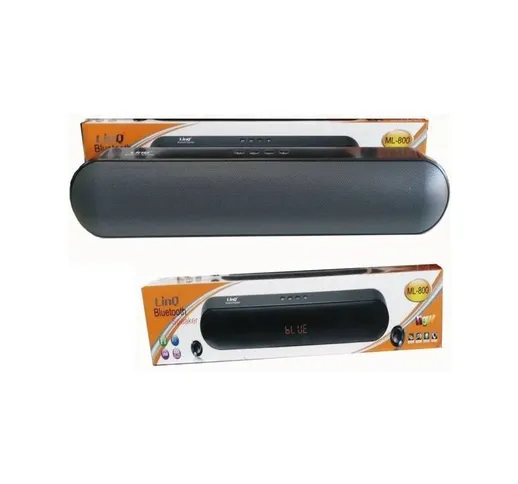 Casse Speaker Bluetooth Wireless 3D Radio Lettore Microsd Usb Linq Ml-800