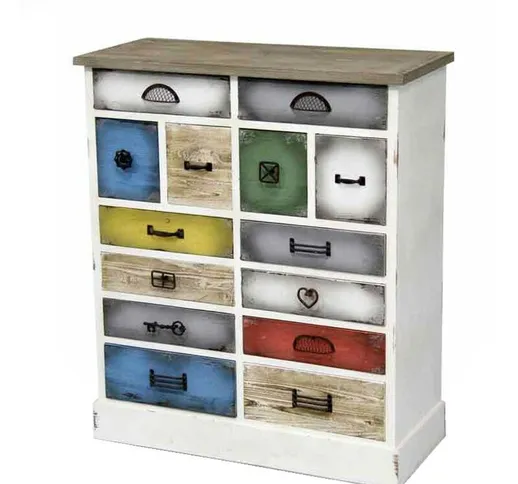 Cassettiera como ' moderna design colorata da ingresso salotto cm 86 x 34 x 99 h