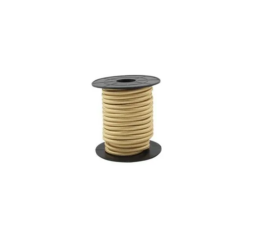 Cavo elettrico tessile 10 metri 2x0,75 mm Oro 3902996 - 