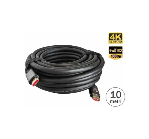 Sektek - Cavo HDMI 4K Professionale 10 Metri HDTV Alta Velocita Per Videocamera Monitor